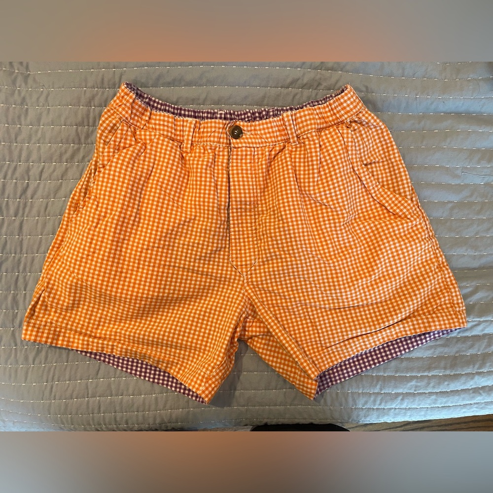 CHUBBIES 2012 Reversible Shorts Purple / Orange Men's Sz M Clemson Tigers